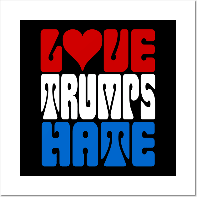 LOVE TRUMPS HATE RETRO IMPEACH TRUMP ANTI-TRUMP Wall Art by TeeCreations